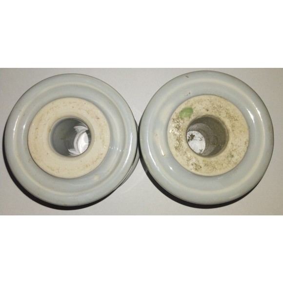 Vintage 2 White Ceramic PPC Insulatotr size 3" x 3" - Picture 4 of 6